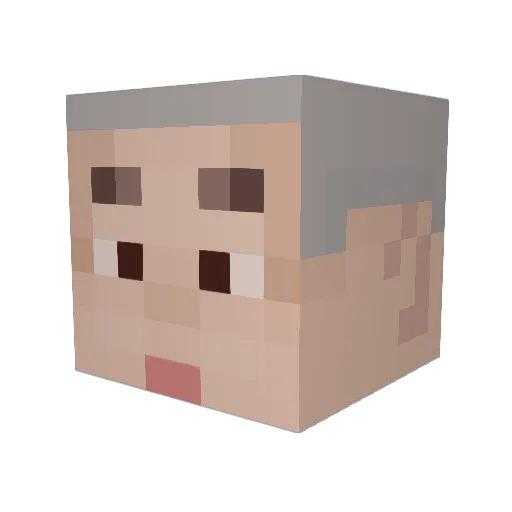 GlizzyGleem Minecraft avatar head, 3D render