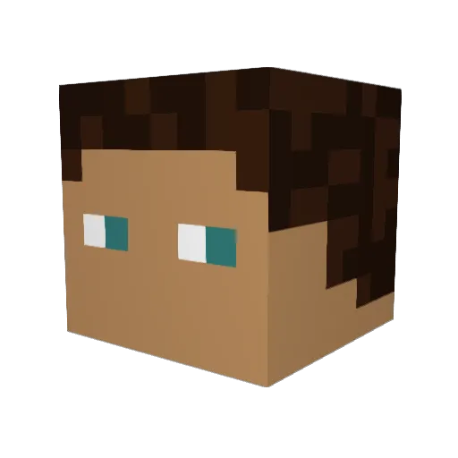 GlizzyGulper02 Minecraft avatar head, 3D render