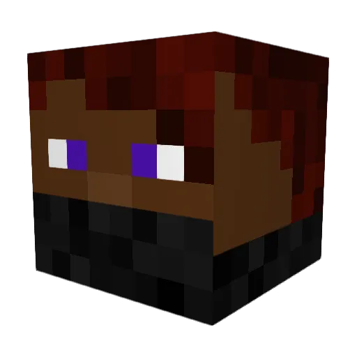 Glizzy_R Minecraft avatar head, 3D render