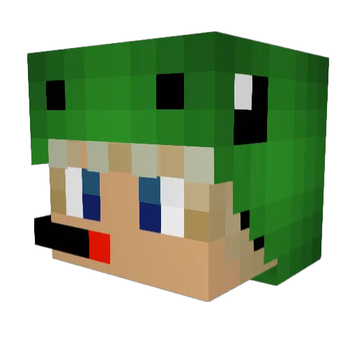 Glizzyx Minecraft avatar head, 3D render