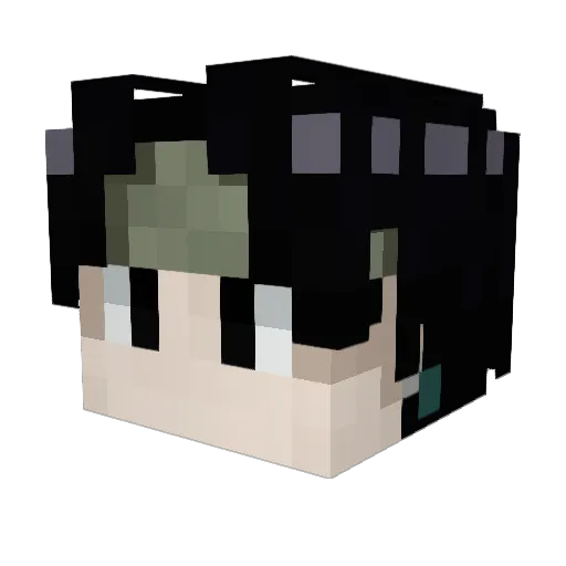 GlizzyyGlockk Minecraft avatar head, 3D render