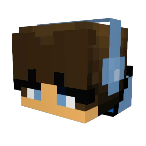 GlkLam Minecraft avatar head, 3D render