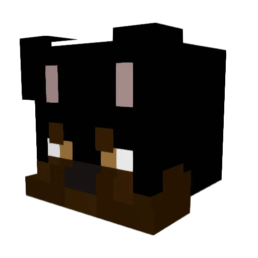 GlmzyX Minecraft avatar head, 3D render