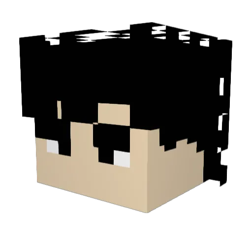 Glo1of1 Minecraft avatar head, 3D render