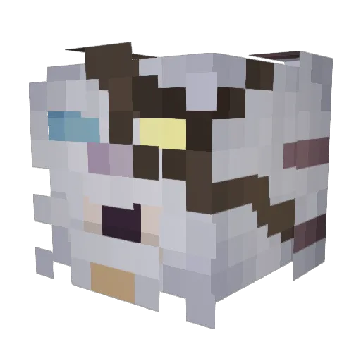 GloRyan Minecraft avatar head, 3D render