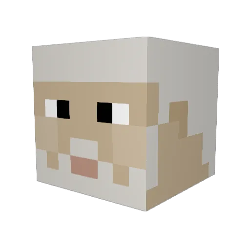 GlobalDanny Minecraft avatar head, 3D render
