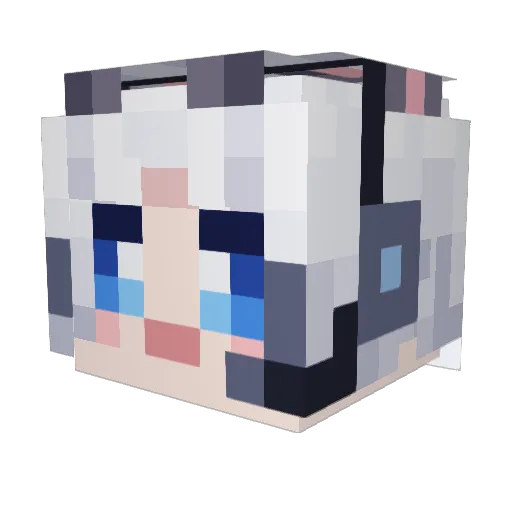 Global_M Minecraft avatar head, 3D render