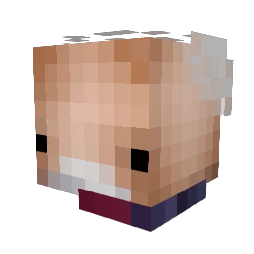 Globalala Minecraft avatar head, 3D render