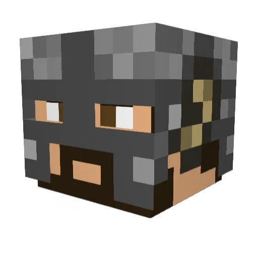 Globalhunter99 Minecraft avatar head, 3D render