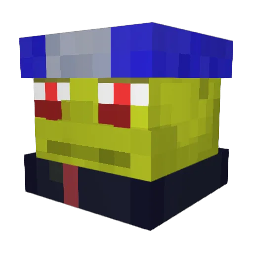 GlobalwallV2 Minecraft avatar head, 3D render