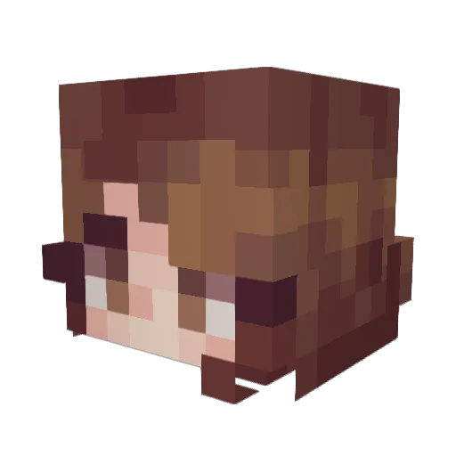 GlobeGirl Minecraft avatar head, 3D render