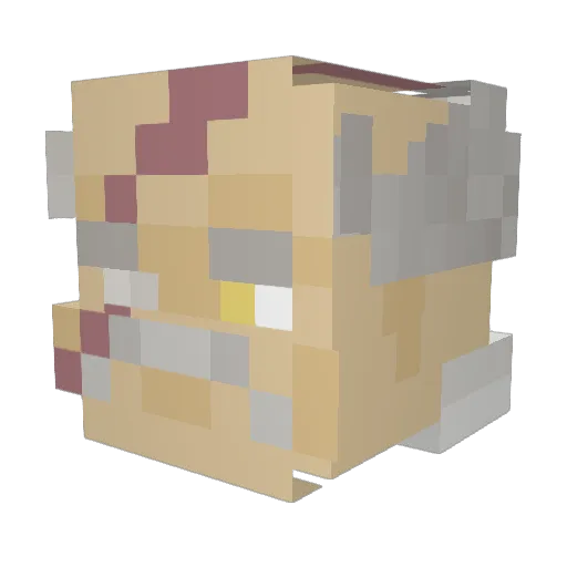 Globi_33 Minecraft avatar head, 3D render