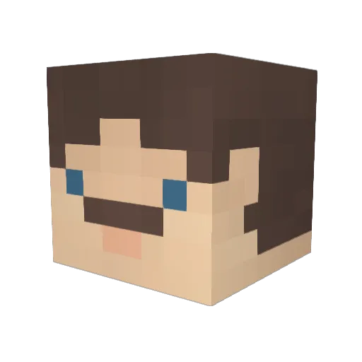 GlockInMyPock Minecraft avatar head, 3D render