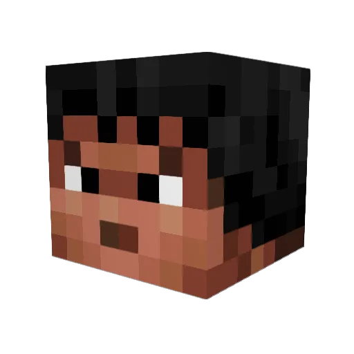 Gloczek_ Minecraft avatar head, 3D render