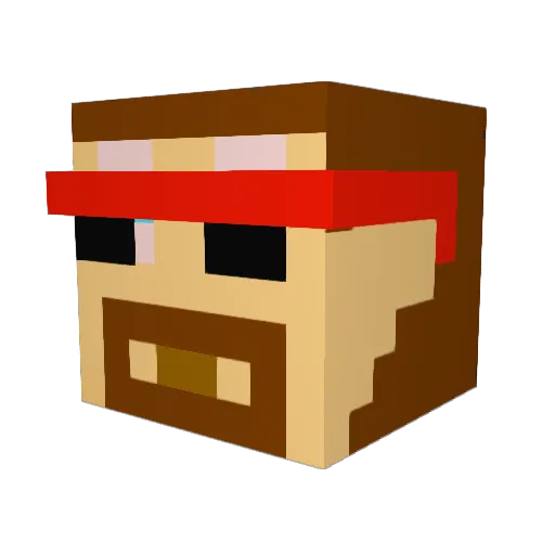 Glodziu Minecraft avatar head, 3D render