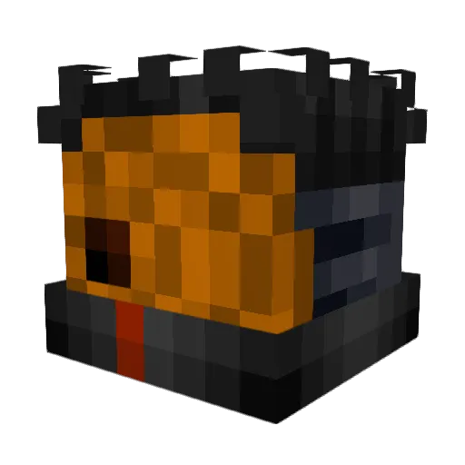 Gloeki Minecraft avatar head, 3D render