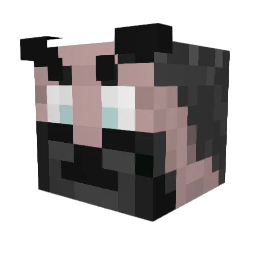 Glogin Minecraft avatar head, 3D render