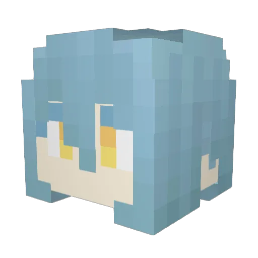 Glom_ Minecraft avatar head, 3D render