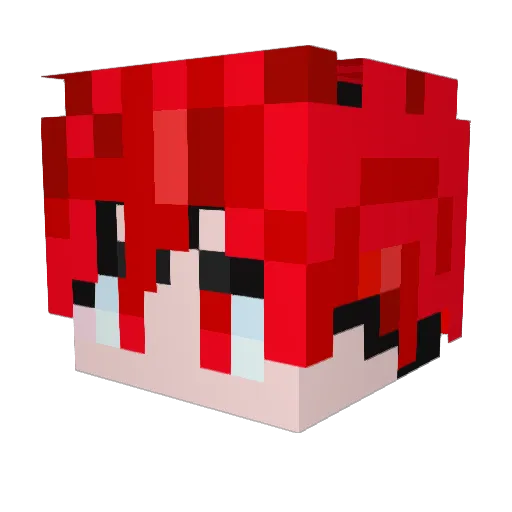 GlongZA007 Minecraft avatar head, 3D render