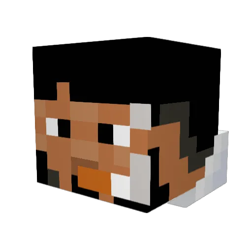 GlooRyZ Minecraft avatar head, 3D render
