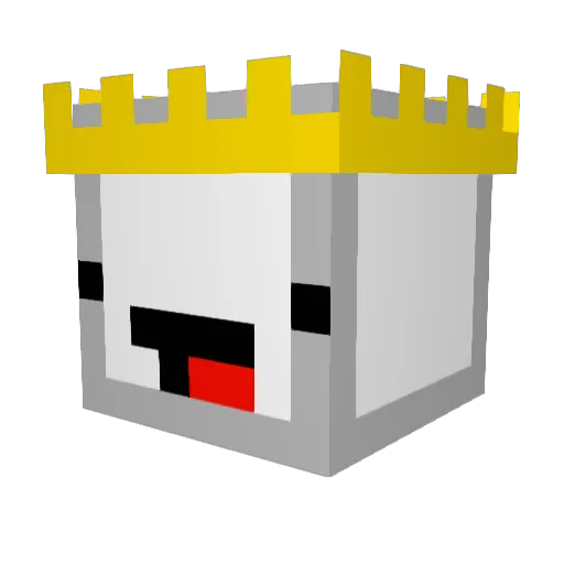 Gloobster Minecraft avatar head, 3D render