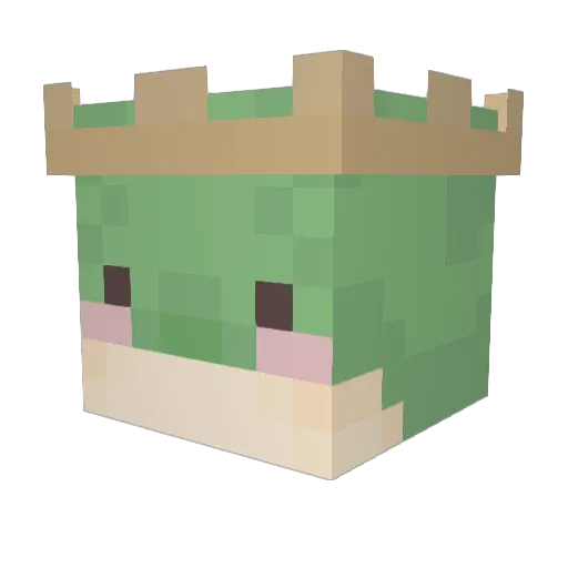 Glooje Minecraft avatar head, 3D render