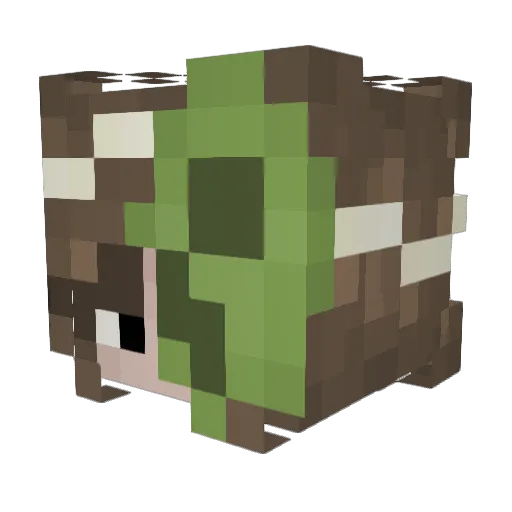 GloomWomb Minecraft avatar head, 3D render
