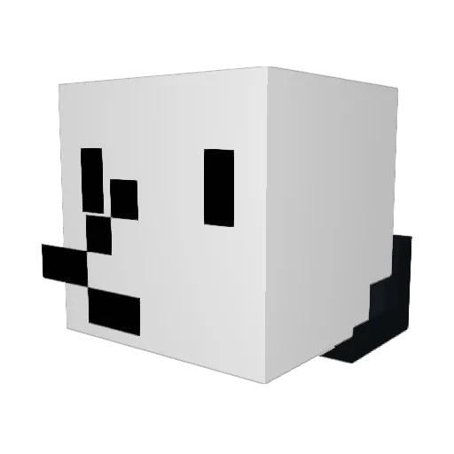 Gloom__ Minecraft avatar head, 3D render