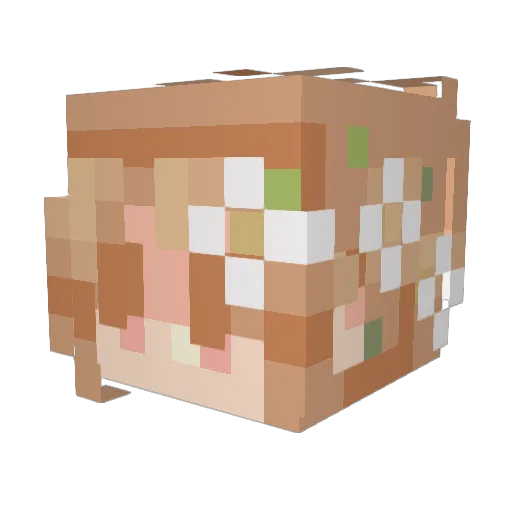 Gloomus Minecraft avatar head, 3D render