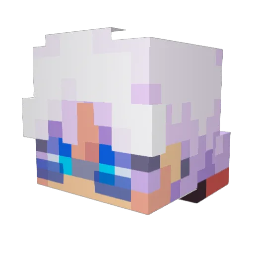 GloomyDave Minecraft avatar head, 3D render