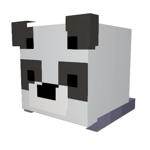 Gloomypix Minecraft avatar head, 3D render