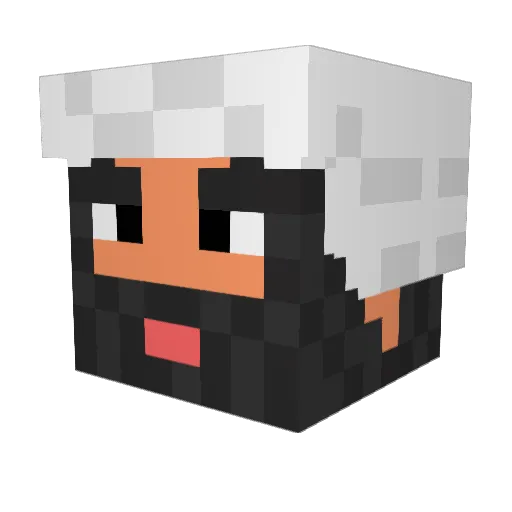 GlorboFlorbo95 Minecraft avatar head, 3D render