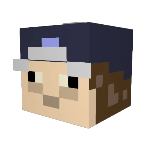 Glorgor Minecraft avatar head, 3D render