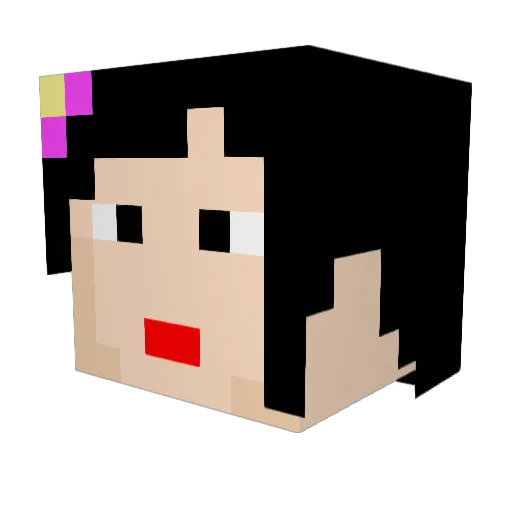 Gloria0505 Minecraft avatar head, 3D render