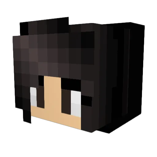 Gloria7392 Minecraft avatar head, 3D render