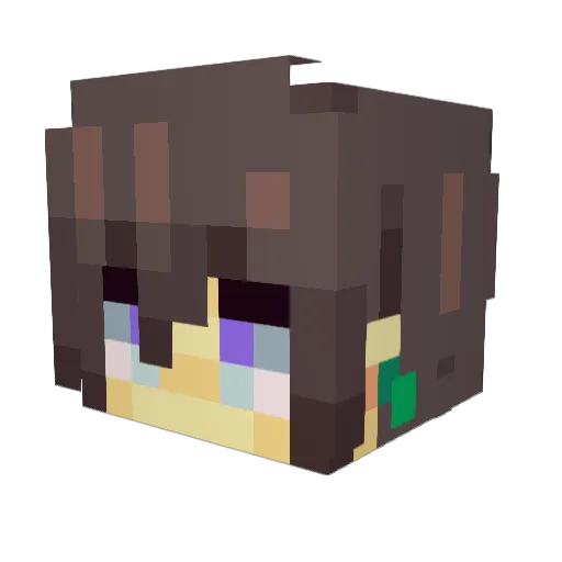 Gloricide Minecraft avatar head, 3D render