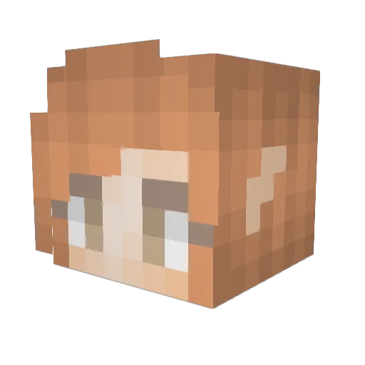 Glorieta Minecraft avatar head, 3D render