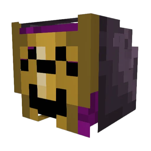 Glorificate Minecraft avatar head, 3D render