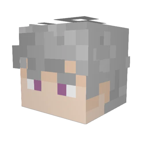 Gloriios Minecraft avatar head, 3D render