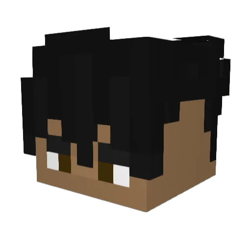 Glorios1 Minecraft avatar head, 3D render