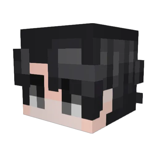 Gloriuos Minecraft avatar head, 3D render