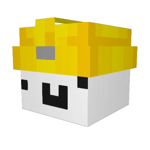 GloryMusic Minecraft avatar head, 3D render