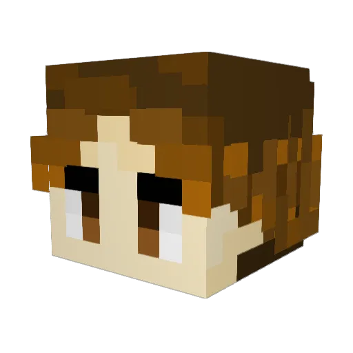 Gloseok Minecraft avatar head, 3D render