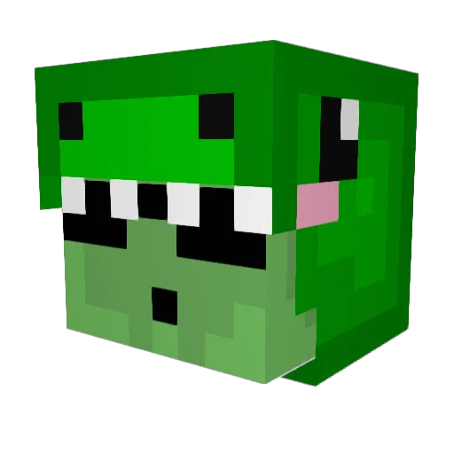 Gloumix Minecraft avatar head, 3D render