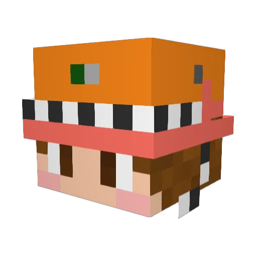 Gloup4012 Minecraft avatar head, 3D render