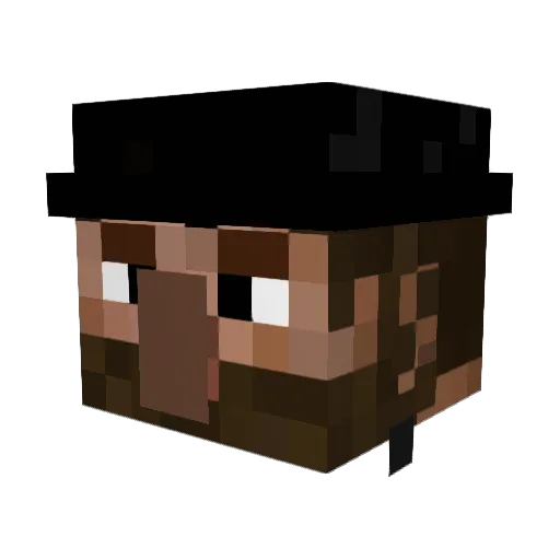 Gloupis Minecraft avatar head, 3D render