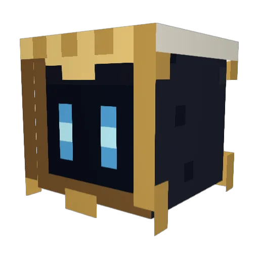 Glow75 Minecraft avatar head, 3D render