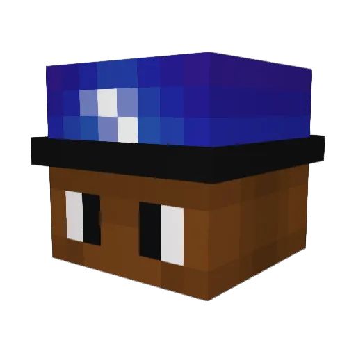 GlowBearz Minecraft avatar head, 3D render