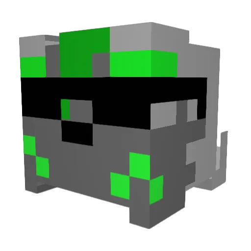 GlowBoi4 Minecraft avatar head, 3D render