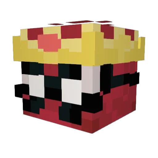 GlowGames Minecraft avatar head, 3D render